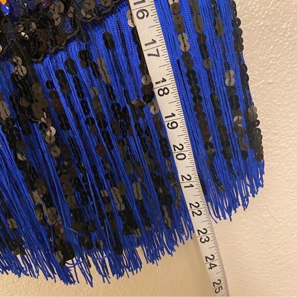 WEISSMAN Dance blue sequin fringe dress That's How You Jazz 13702 MC - Picture 6 of 10